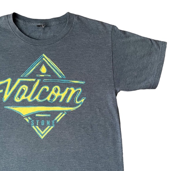 Volcom Mens Blue Logo Graphic Tee - Picture 2 of 4
